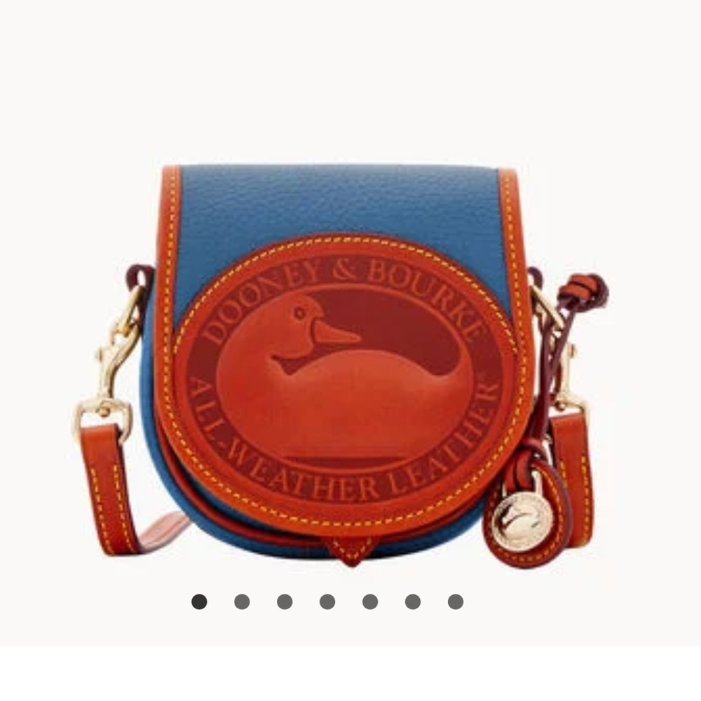 Dooney & Bourke All Weather Leather 2 Blue and Brown Duck Bag